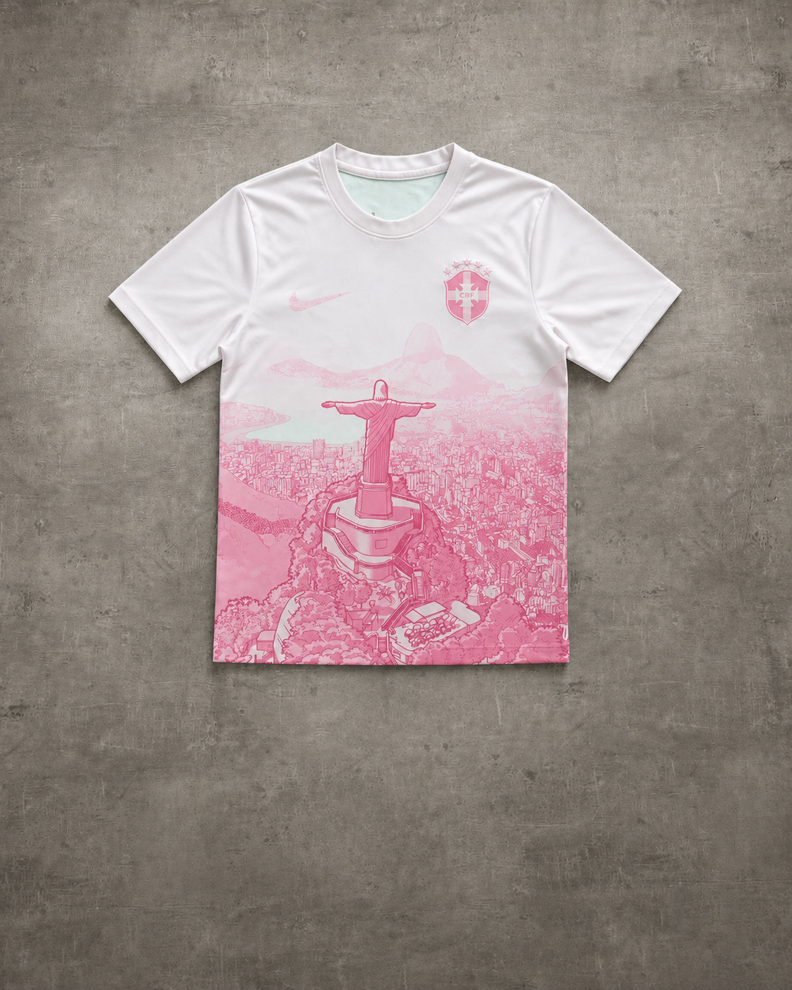Rio Skyline Tee – White / Pink